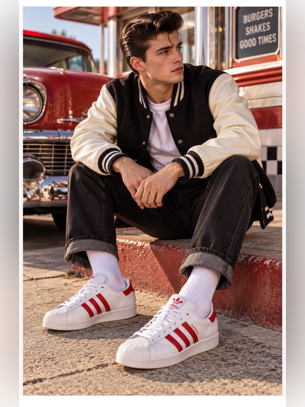 Adidas Superstar II White Red Patent JR7315 Men 9 Women 10 NWT NIB